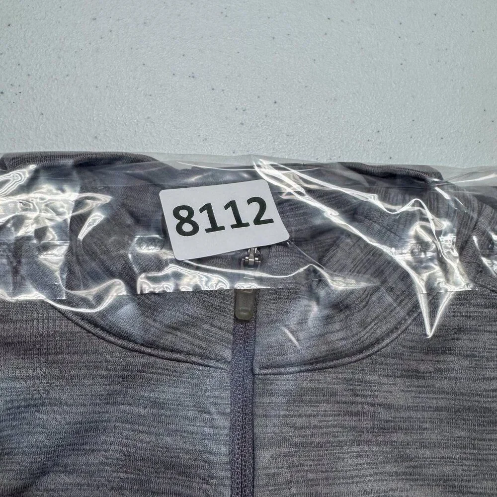 Nike Running Jacket Womens Large Gray 1/4 Zipper Thumb Holes Athletic Gym 928613